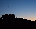 [The Gods Conferring] - silhouette, dusk, moon, venus, mars