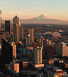 [Seattle's Guardian] - mt rainier, seattle, downtown, skyline